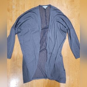Curfew gray open cardigan
